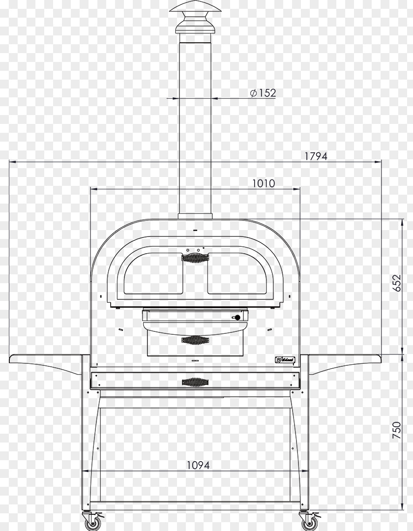 Woodfired Oven Technical Drawing Diagram Furniture PNG