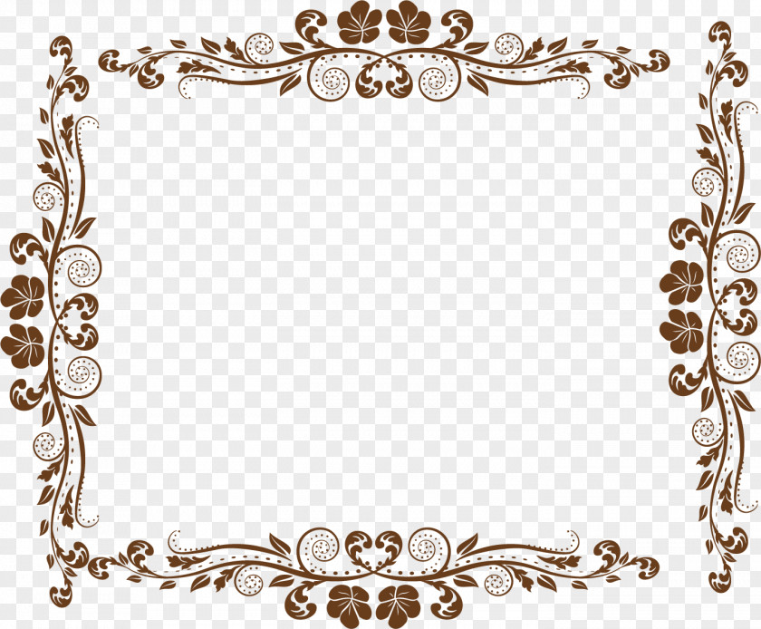 Cute Pattern Border Europe Picture Frame Ornament PNG