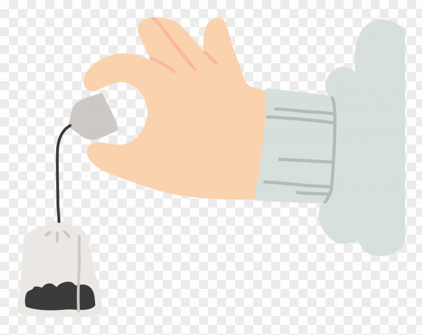 Hand Pinching Teabag PNG