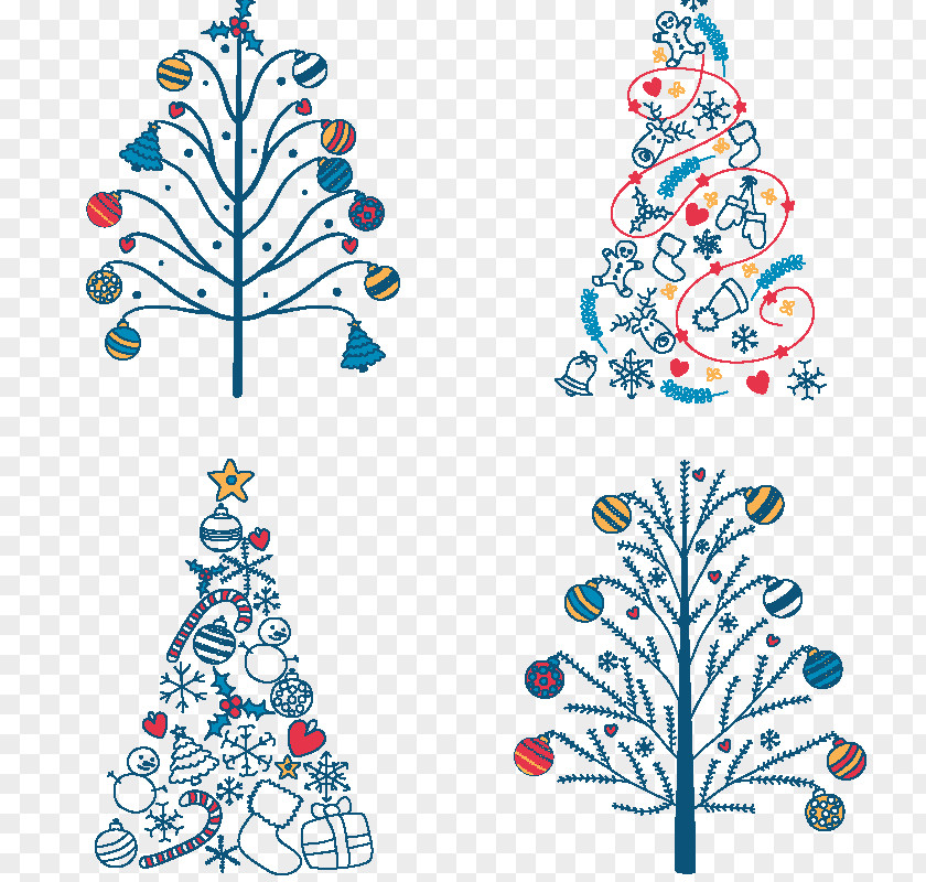 Christmas Tree Scrapbooking Clip Art PNG