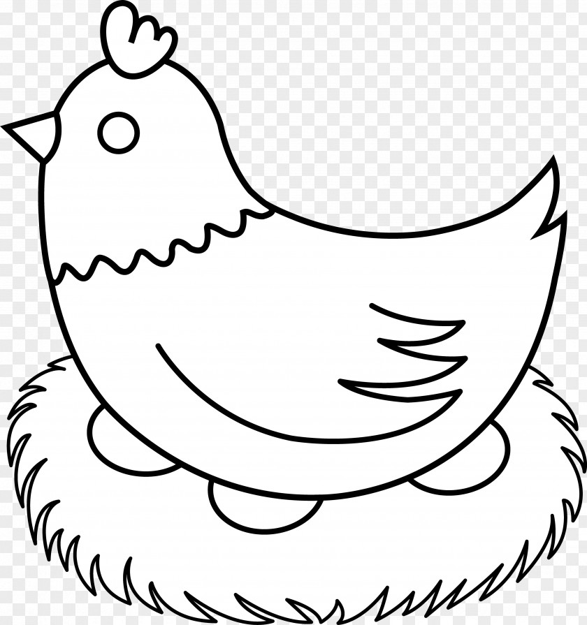Free Farm Animal Clipart Chicken Drawing Line Art Hen Clip PNG