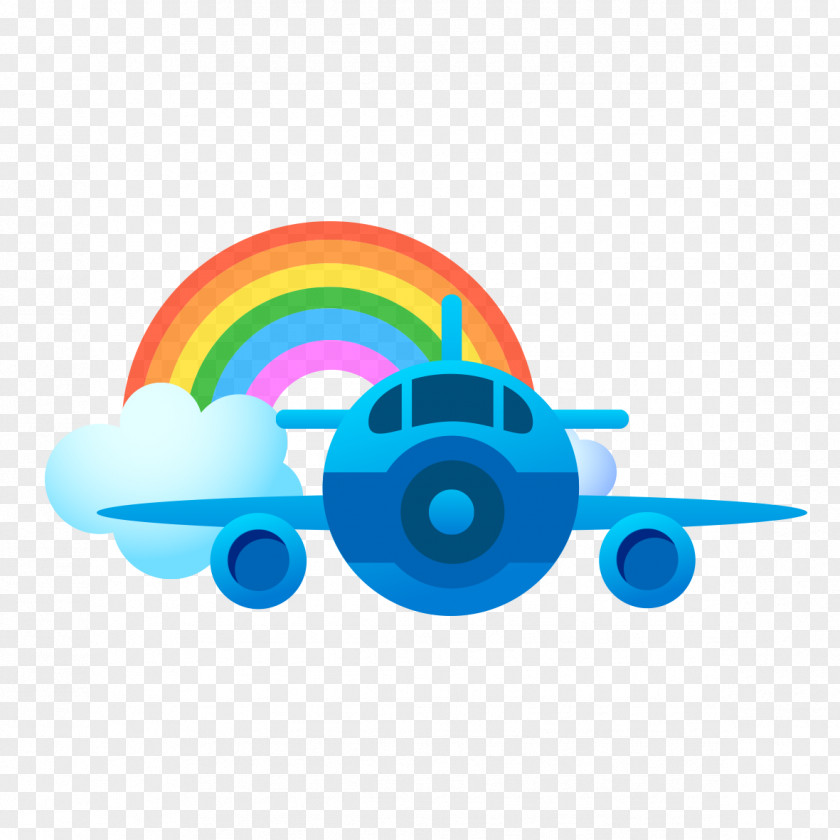Rainbow Airplane Model Aircraft Clip Art PNG