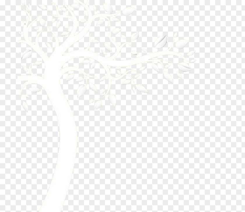 Creative Paper-cut Tree White Black Pattern PNG