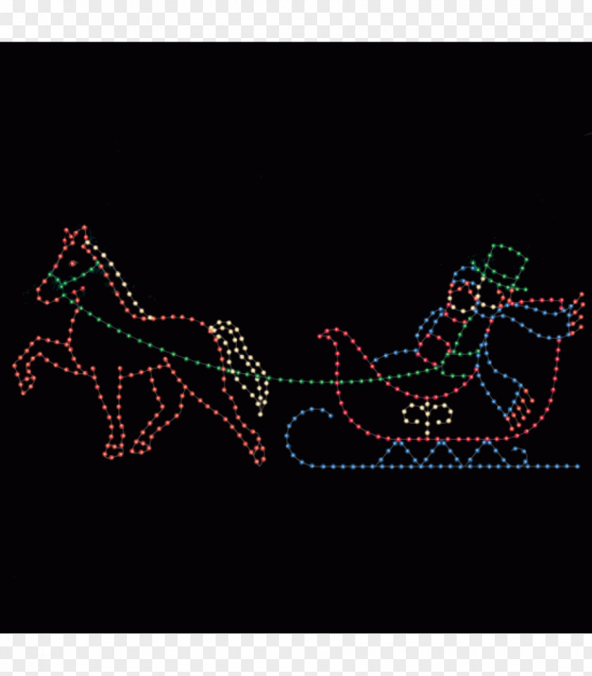 Creative Sleigh Holiday Christmas Lights Decoration Victorian Era PNG