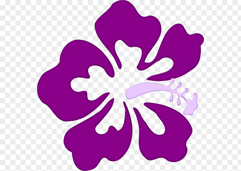 Hawaiian Hibiscus Flower Violet Purple Clip Art Petal PNG