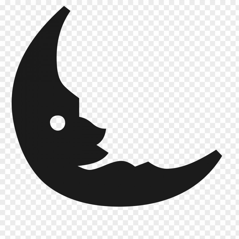 Moon Silhouette Art Design Logo Black PNG