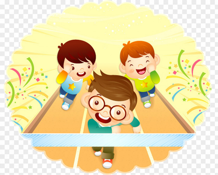 Cartoon Relay Race Sports Day Clip Art PNG