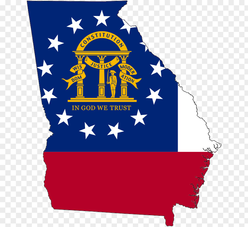 Map Flag Of Georgia Confederate States America State PNG