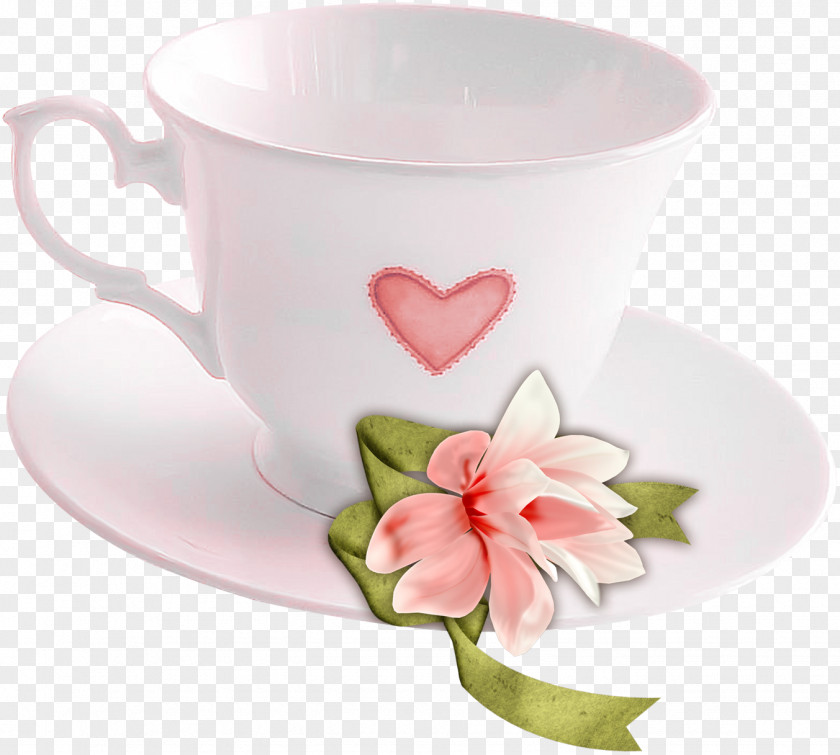 Glass Flowers Flower Coffee Cup Saucer Gratis PNG