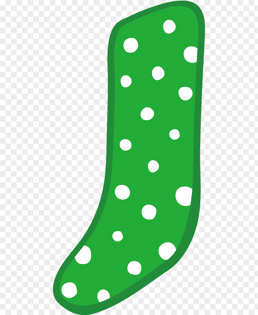 Polka Dot Green Christmas Stocking Socks PNG