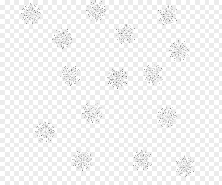 Snowflake White Line Pattern PNG