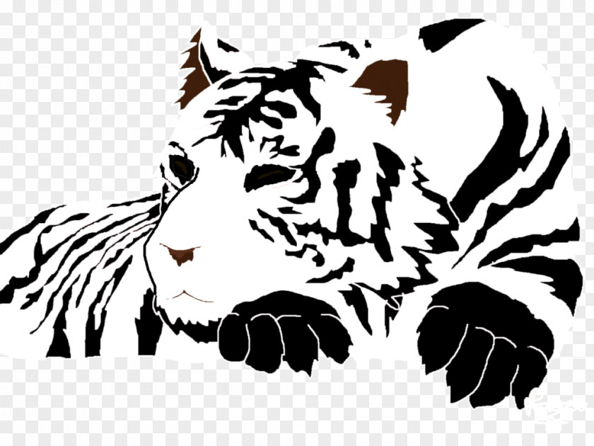 White Tiger Cat Mammal Carnivora Whiskers PNG
