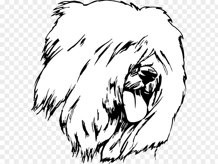 Lion Old English Sheepdog Whiskers Snout Decal PNG