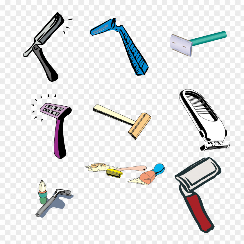 Razor Vector Material Collection Safety Shaving PNG