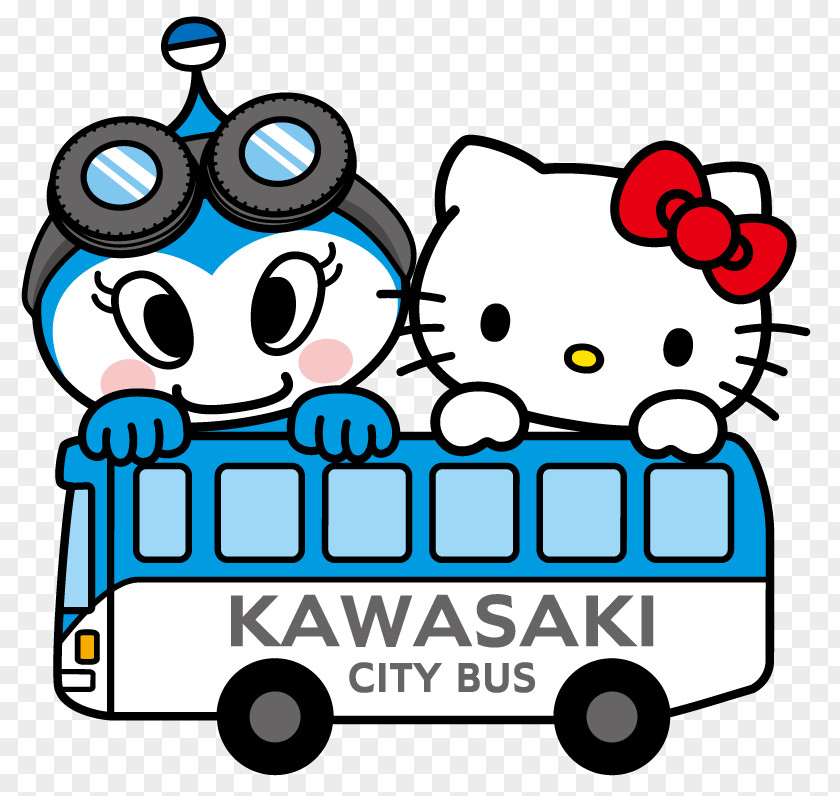 Bus Hello Kitty かわさきノルフィン コロ助 Sanrio Puroland Character PNG