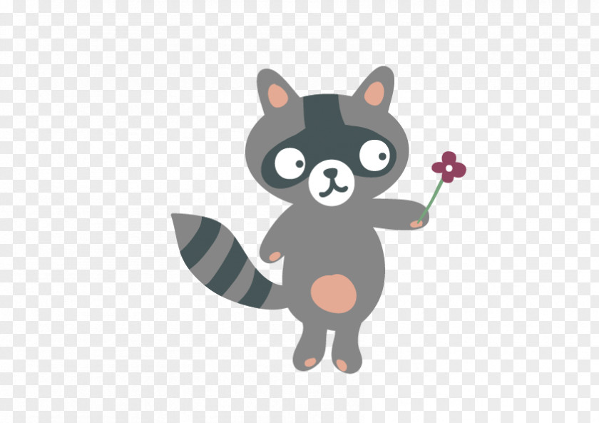 Cartoon Koala Raccoon Animal Child Wall PNG