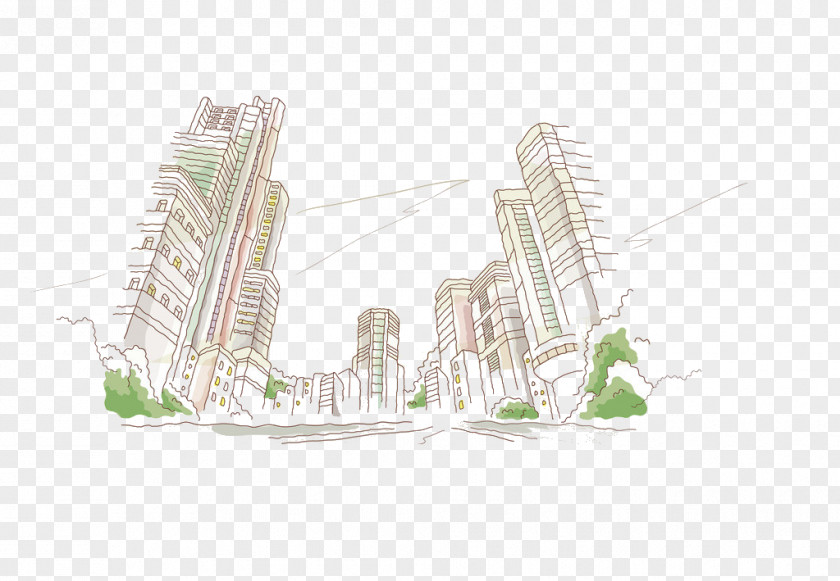 Fashion City Building Desktop Metaphor Wallpaper PNG