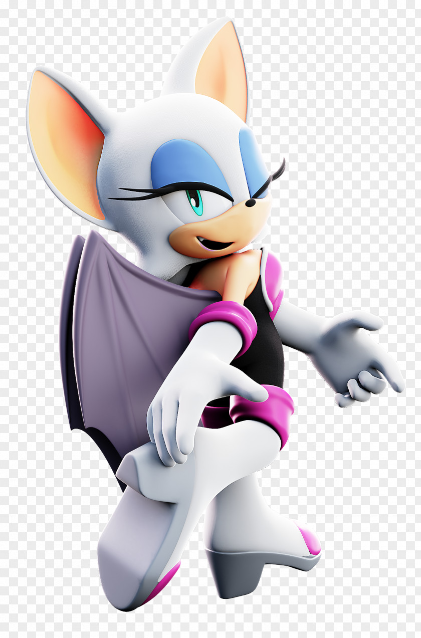 Gem Mining Sonic The Hedgehog Rouge Bat Animated Cartoon PNG