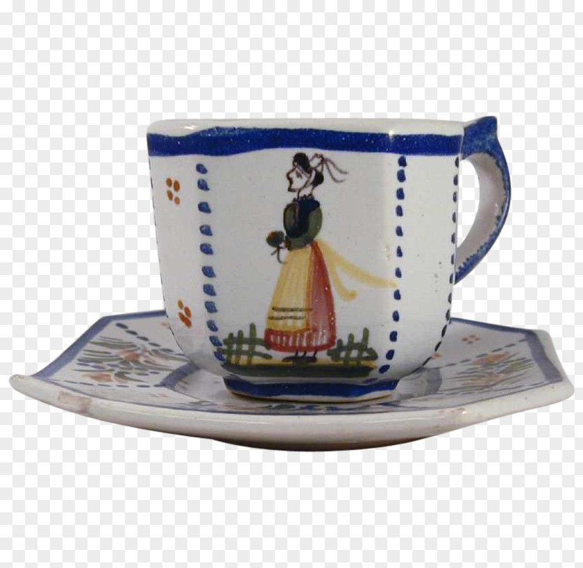 Hand Painted Love Coffee Cup Saucer Ceramic Mug PNG