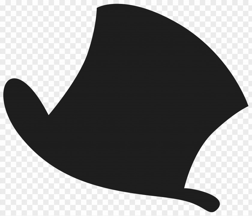 Movember Top Hat Clipart Image Black And White PNG
