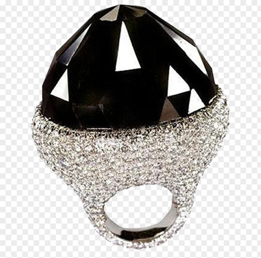 Black Acorn Diamond Ring In Kind Promotion Spirit Of De Grisogono Carbonado Gemological Institute America Color PNG