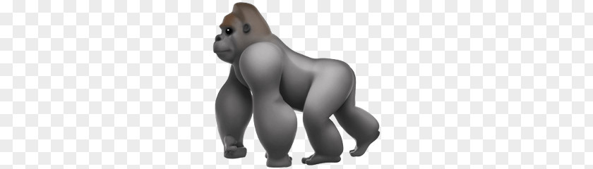 Gorilla Emoji PNG Emoji, grey ape illustration clipart PNG