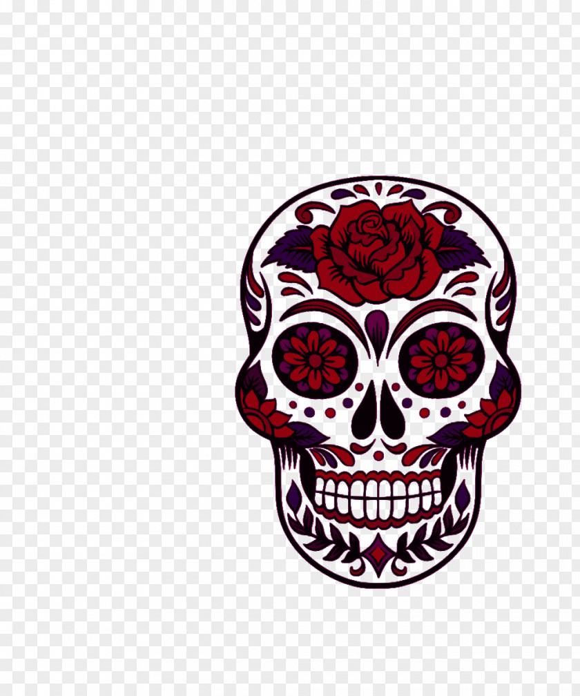 Muertos Calavera Day Of The Dead Human Skull Symbolism Rose PNG