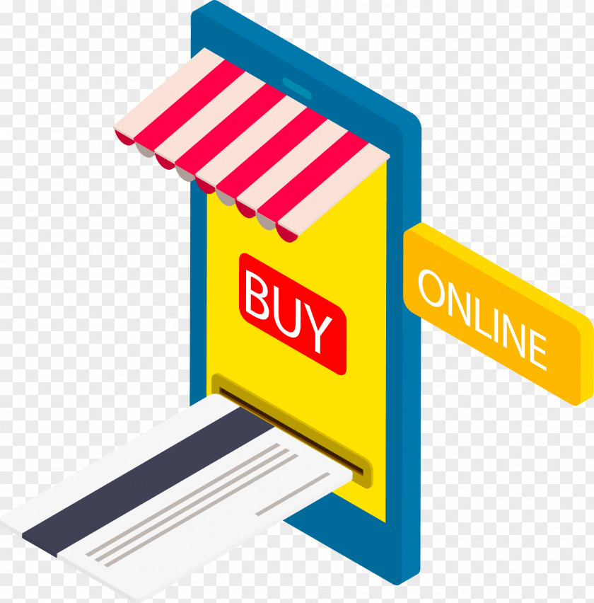 Vector Hand-painted Online Payment Euclidean Shopping Icon PNG