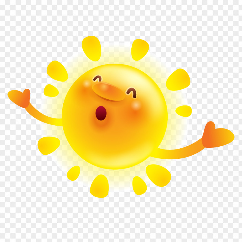 Happy Sun Illustration PNG