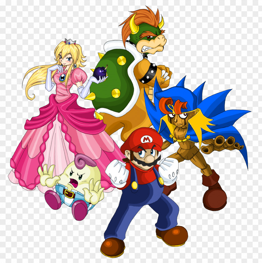 Mario Super RPG Princess Peach Bowser Nintendo Entertainment System PNG