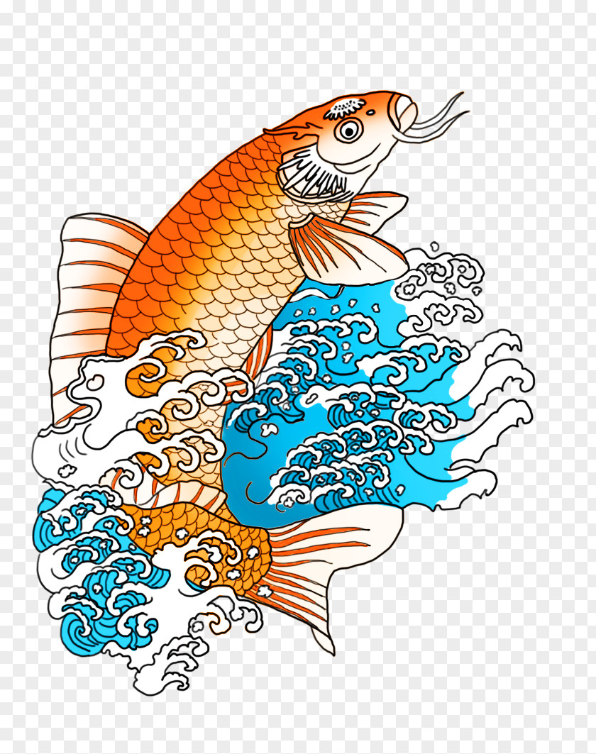Koi Fish Drawing Cartoon Clip Art PNG