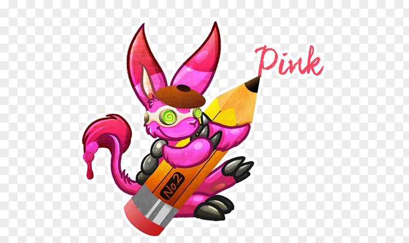 Pinky Brain Pink M Character RTV Clip Art PNG