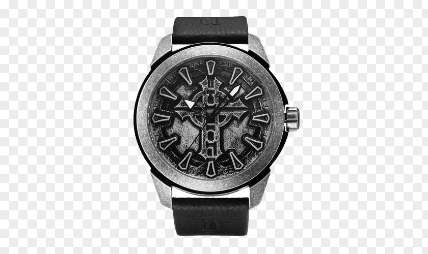 Police Luminous Hands Men Quartz Watch Rolex Chronograph Leather PNG