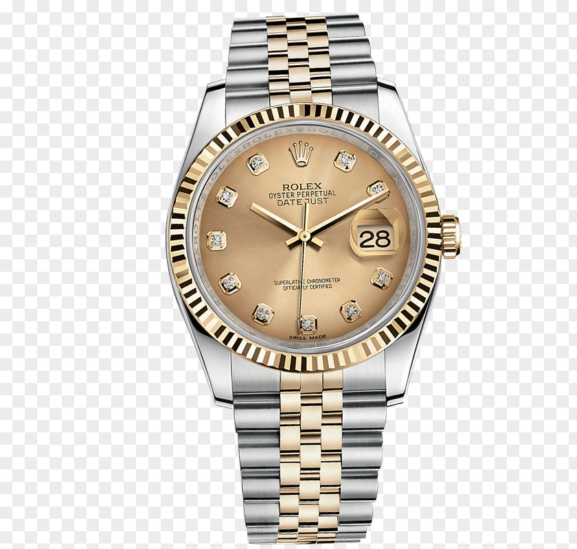 Rolex Watch Watches Gold Men's Datejust Strap Dial PNG