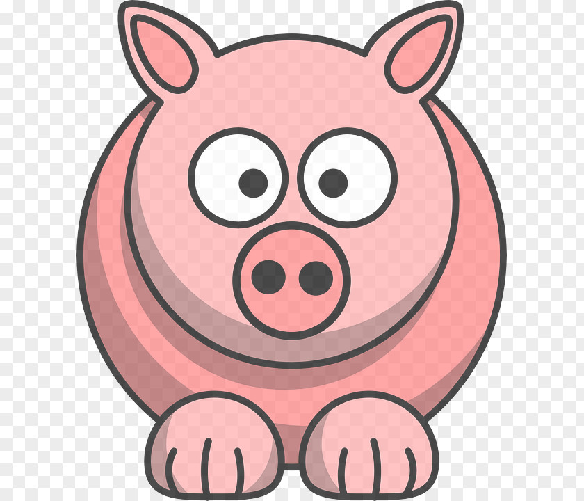 Smile Suidae Pink Cartoon Clip Art Nose Snout PNG
