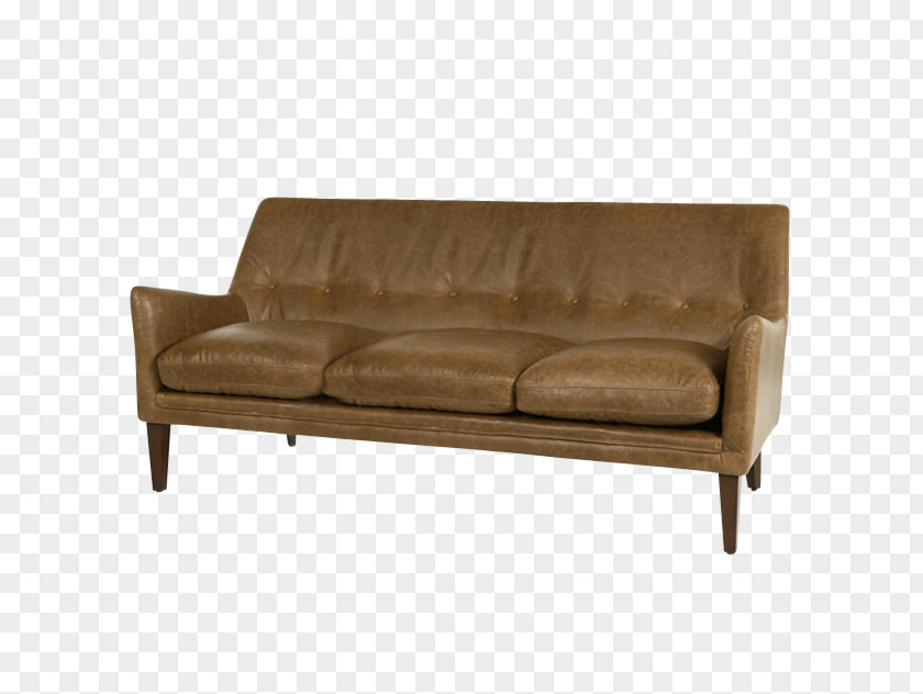 Brown Couch Furniture Sofa Bed Aniline Leather Seat PNG
