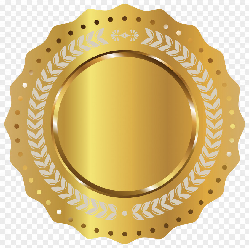 Gold Seal Badge Clipart Picture Film Director Horror YouTube Trailer PNG