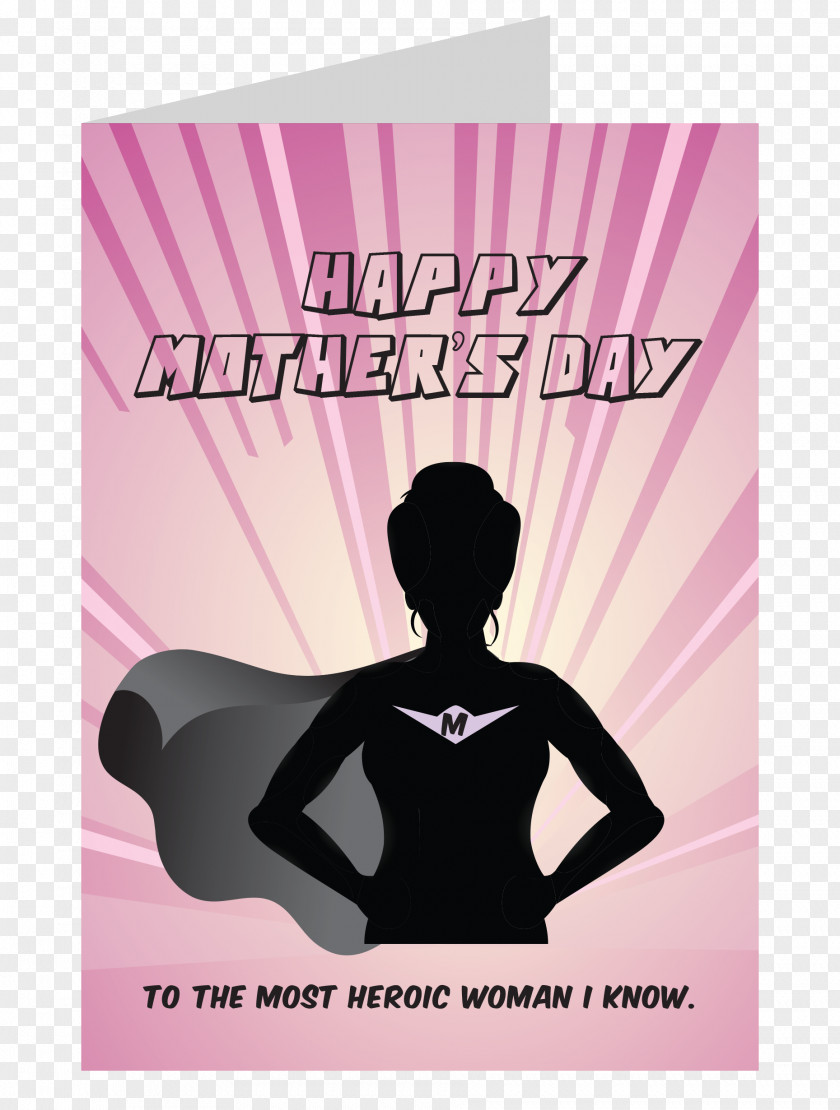 Mother Day Card Poster Pink M PNG