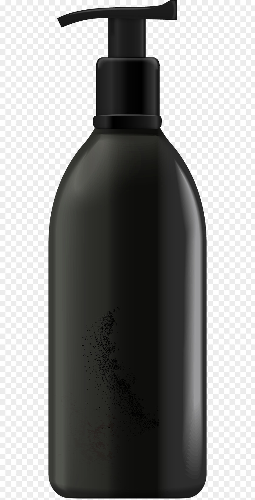 Vector Painted Black Shampoo Bottle Liquid PNG
