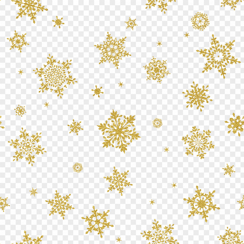 Yellow Simple Snowflake Border Texture PNG