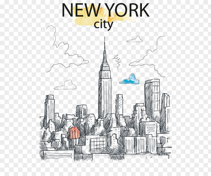 Creative Hand-painted New York City Panzhihua Chuxiong PNG