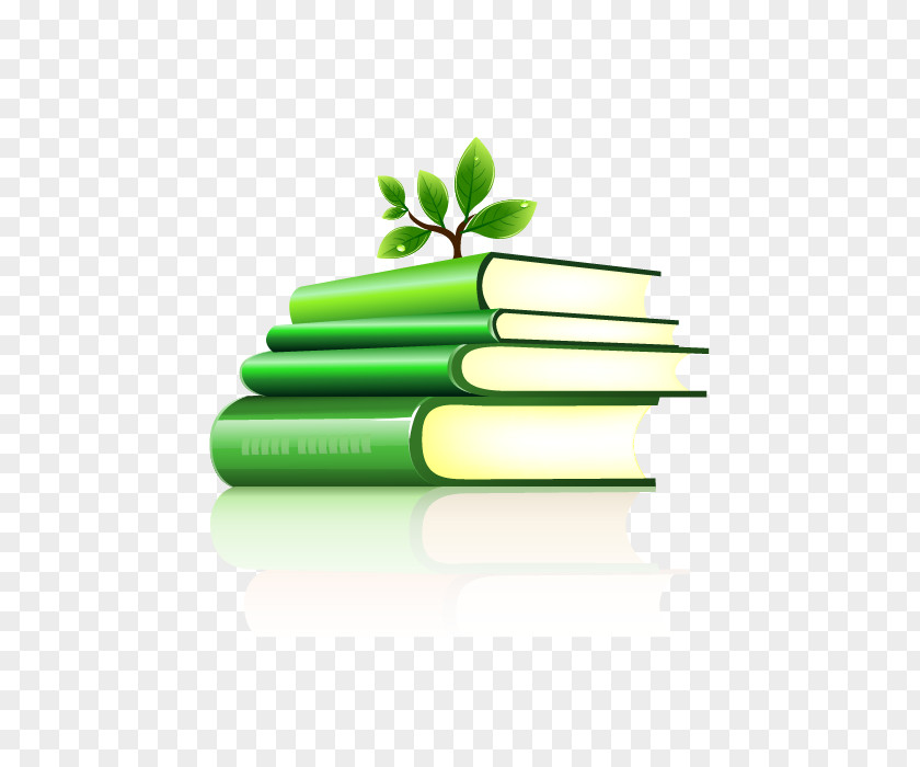 Green Book Stack PNG