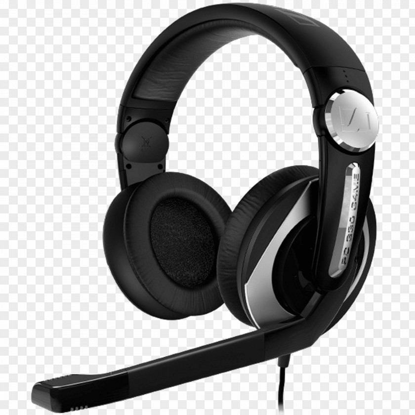 HeadsetFull Size HeadphonesHeadphones Xbox 360 Black Sennheiser PC 330 G4ME PNG