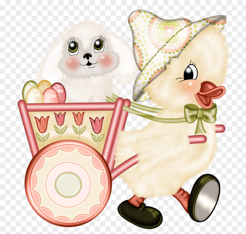 Human Pull Bunny Painted Duckling Easter Rabbit Clip Art PNG