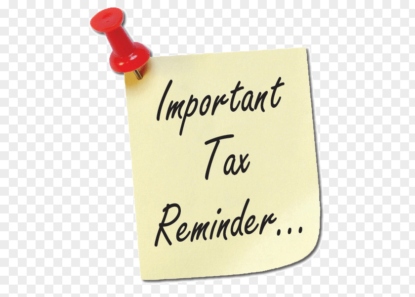 Important Reminder Tax Font PNG