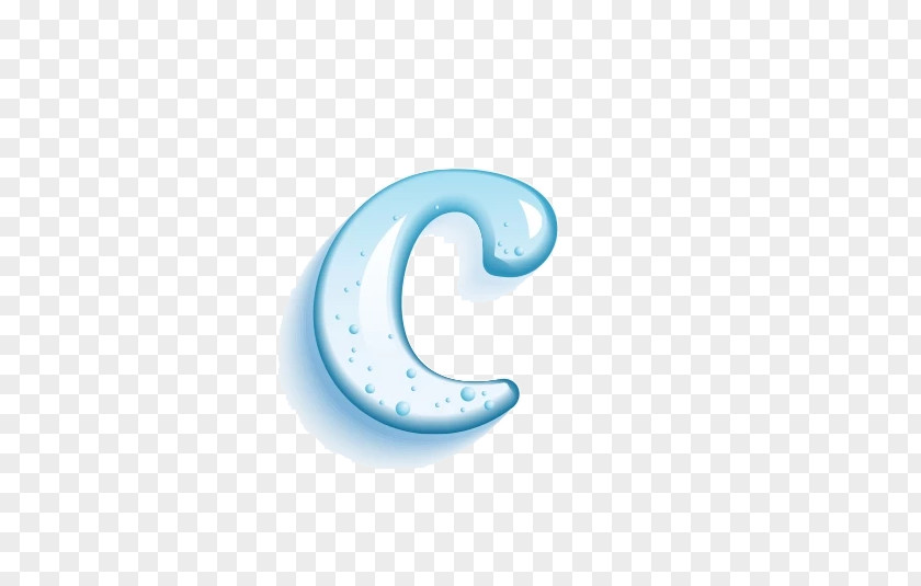 Blue Water Drops C Letters Drop Liquid Bubble PNG