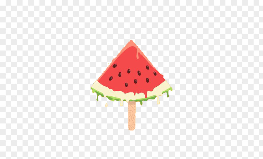 Cartoon Watermelon Ice Cream Juice Pop PNG