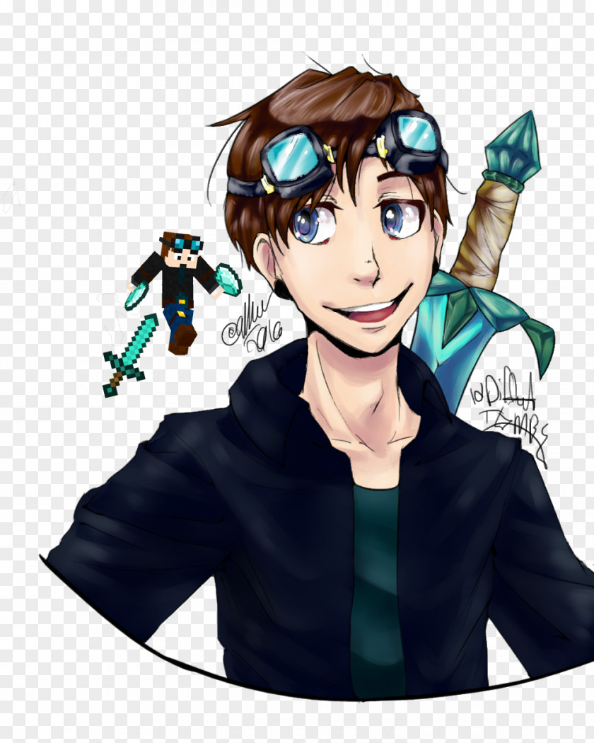 Dantdm Minecraft Drawing Digital Art PNG