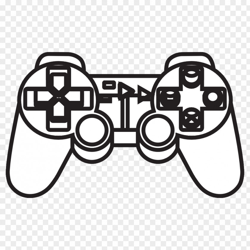 Game Controller Logo PlayStation 2 Black 3 4 PNG