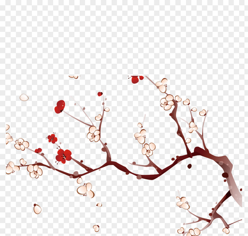 Plum Flower Blossom Graphic Design Lantern PNG